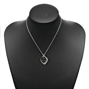 Tiffany to Double Heart Necklace Sterling Silver Shell Co